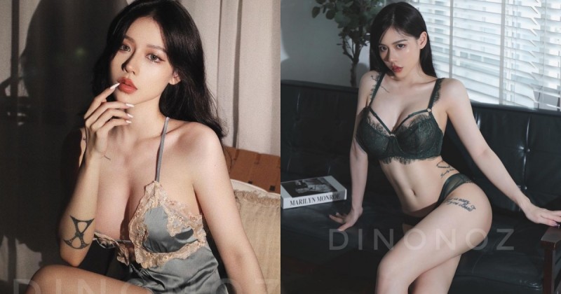 熱愛歐美風格的「巨乳網紅正妹」！自創內衣品牌親當模特，「火辣曲線」好養眼！